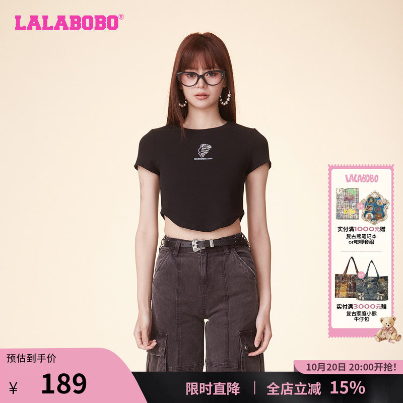 LALABOBO短袖T恤复古休闲