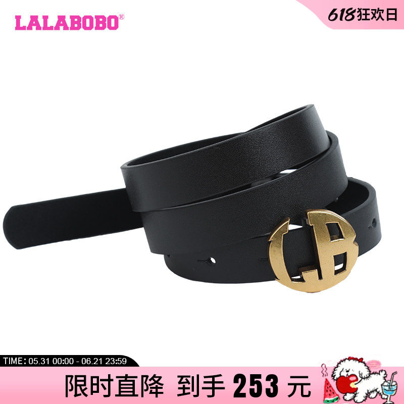 LALABOBO春秋新品款潮流街头美式可爱时尚皮质腰带女|LBCC-WQPY15