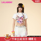 T恤女LBDB 汪睿同款 LALABOBO24夏新休闲甜辣假两件套头短袖 WSDT53