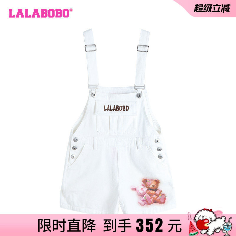 LALABOBO复古休闲牛仔短裤