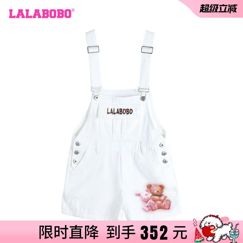 LALABOBO复古休闲牛仔短裤