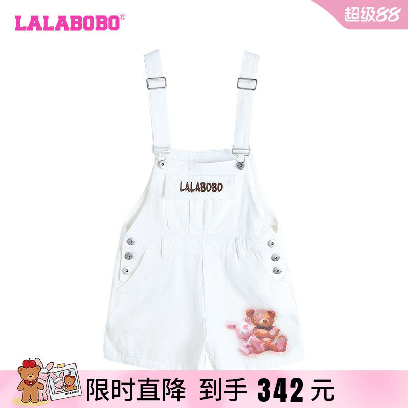 LALABOBO复古休闲牛仔短裤