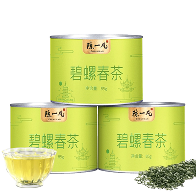 陈一凡雨前碧螺春浓香型绿茶罐装