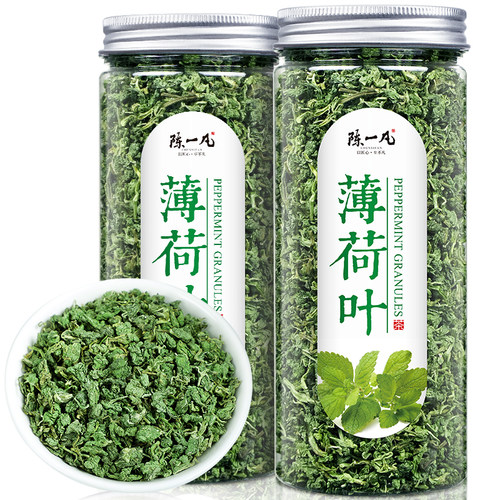 陈一凡薄荷叶茶叶颗粒新鲜食用薄荷胎菊花茶柠檬片泡水喝的凉茶 - 封面