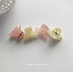 2.5cm一对装迷你小抓夹刘海发卡优质树脂侧边碎发夹子头饰