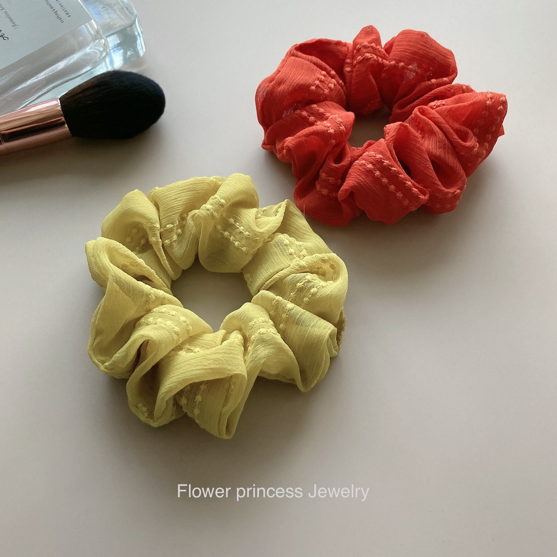 设计师款 清新藤蔓重工绣花雪纺发饰