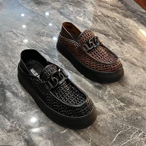 炫品男装男鞋5516-8新品纯皮编织网孔凉鞋休闲帅气范潮高级感欧a5