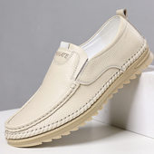 中老年爸爸鞋 恒清优选百货商行男鞋 软底舒适驾车鞋 男款 皮a2 帕拉鞋