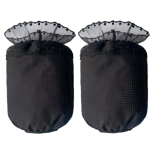 秋冬季成人短款蕾丝防水袖套女厨房工作耐脏羽绒服套袖女学生护袖