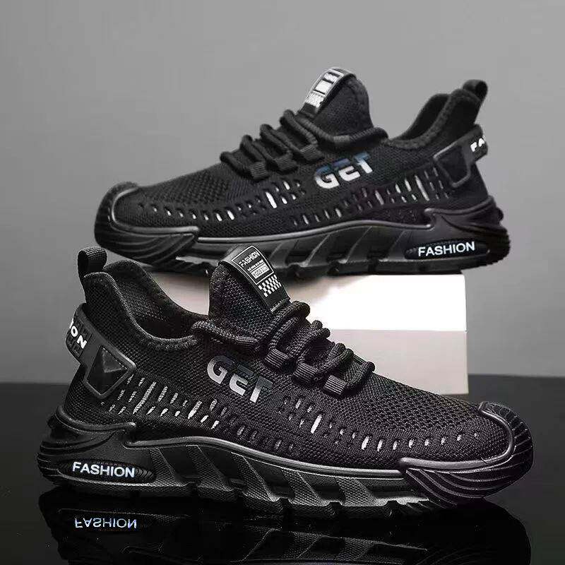 立琤男鞋休闲运动鞋飞织网面透气轻便跑步鞋韩版潮流百搭a6