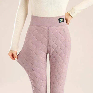 显瘦保暖秋裤 女士修身 冬天蓄热棉a94 高腰加绒加厚打底裤 哲算女裤