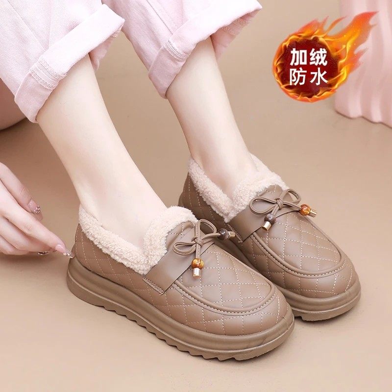 #语辰百货女鞋2025新款保暖加厚棉鞋冬季休闲厚底雪地靴防水棉a16