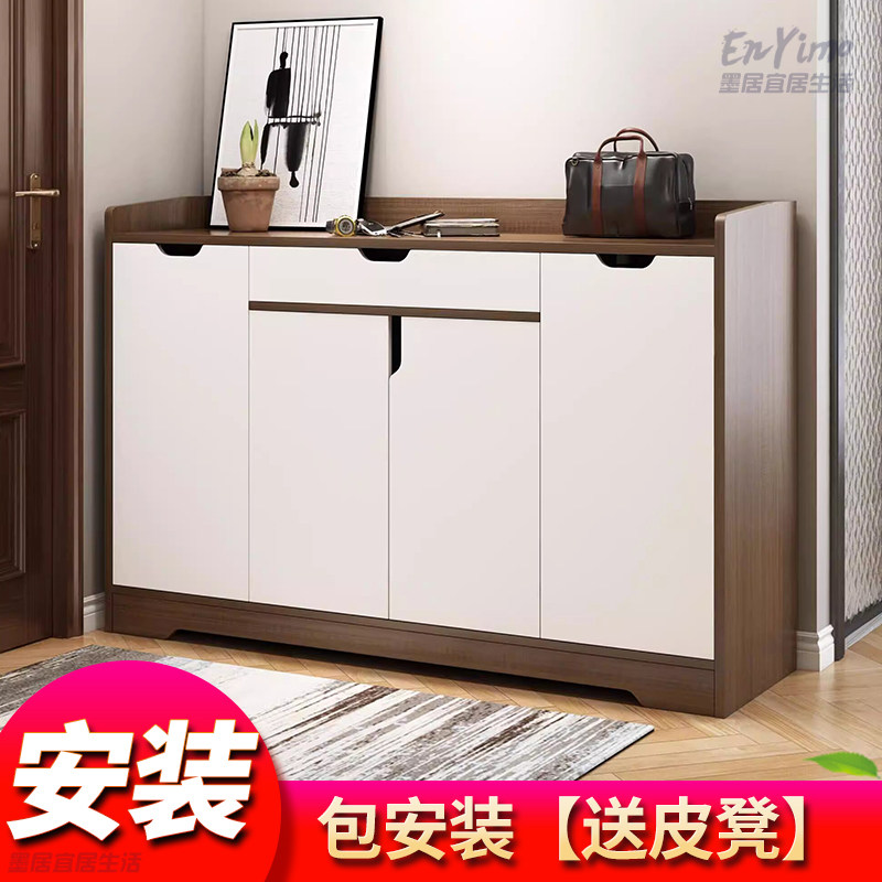 实木色鞋柜家用进门口外入户大容量小户型阳台储物柜收纳置物鞋架