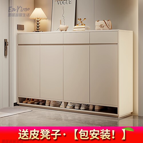 轻奢实木鞋柜子【包安装】家用门口简约现代玄关多层大容量入户门