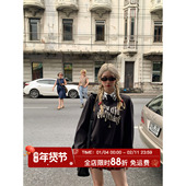HuoHuo 休闲宽松百搭圆领上衣 字母印花卫衣女秋新款 街头漫步 美式