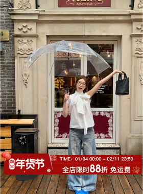 HuoHuo 生图显瘦 水洗蓝直筒牛仔裤女夏季立体休闲百搭垂感拖地裤