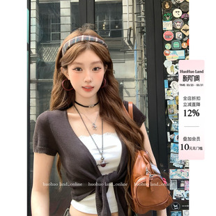 实穿叠搭绑带开衫 HuoHuo 女短款 2026春夏新款 蕾丝吊带 随性叠搭