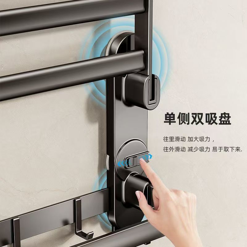 吸盘浴巾架免打孔置物架