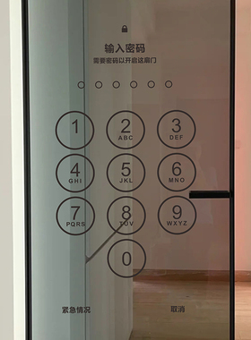 创意解锁密码玻璃门贴纸