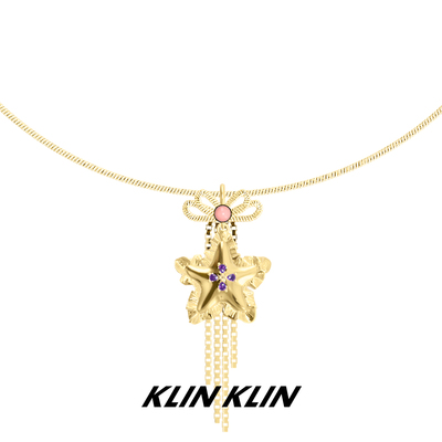 KLINKLIN流星抱枕星星流苏项链女锁骨链蛇骨链度假风礼物原创设计