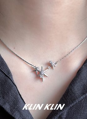 KLINKLIN星芒项链六芒星细锁骨链女小众高级精致原创设计感ins风