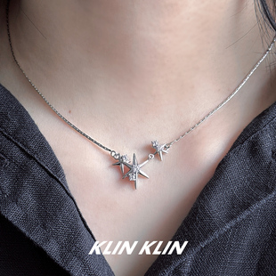 KLINKLIN星芒项链六芒星细锁骨链女小众高级精致原创设计感ins风
