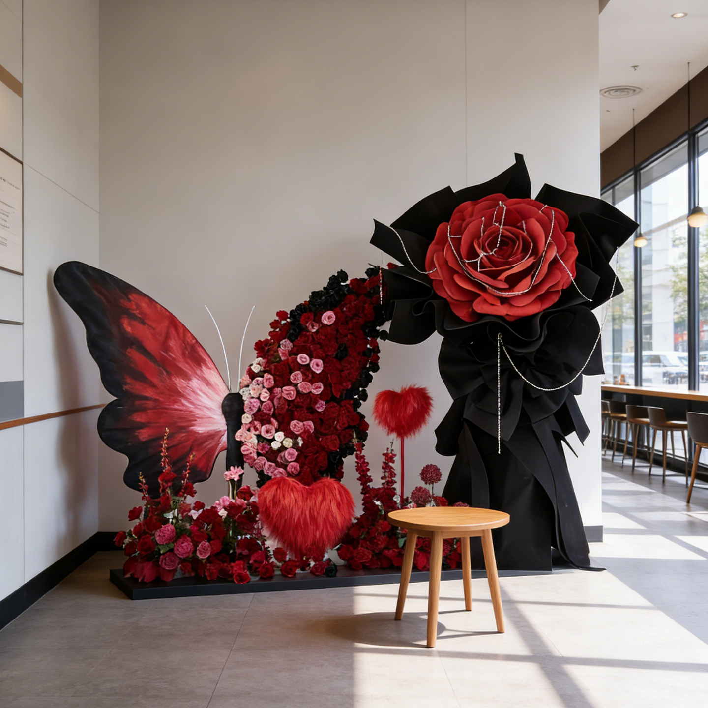 巨型蝴蝶情人节造景eva纸艺仿真花网红打卡拍照道具超大玫瑰花束,节庆用品/礼品,婚庆绢花,淘宝优惠券,粉丝福利购,淘宝优惠卷