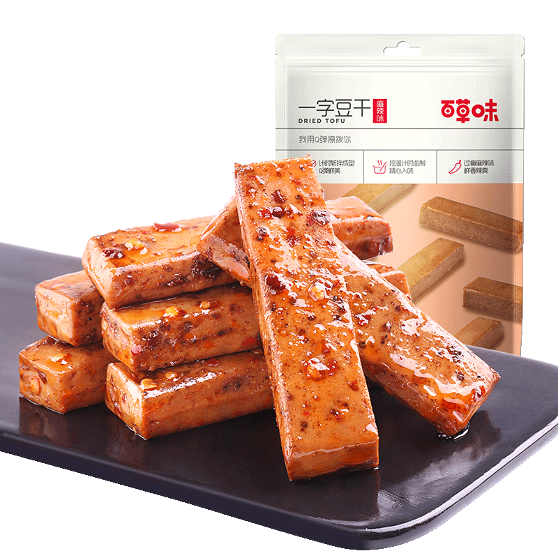 百草味一字豆干麻辣味200g