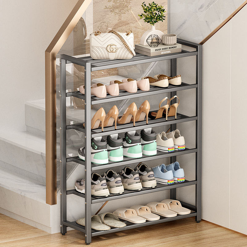 家用鞋架不锈钢多层门口收纳架