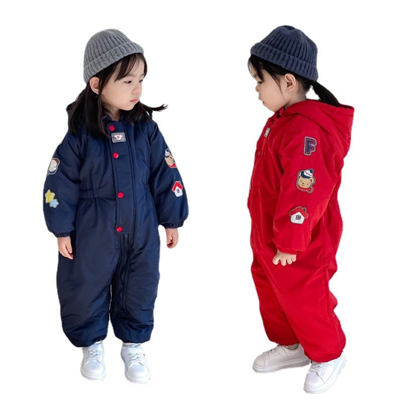日系风童装儿童棉服男女童连体加绒卡通冬季滑雪服爬服加厚棉衣,童装/婴儿装/亲子装,儿童滑雪服,淘宝优惠券,粉丝福利购,淘宝优惠卷