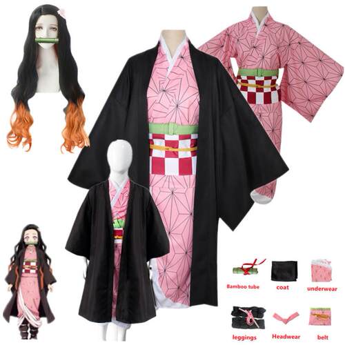 Anime Demon Slayer Kimetsu no Yaiba Cosplay Costume Nezuko K