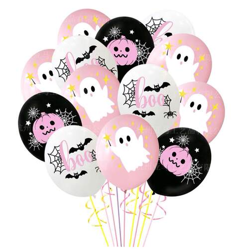 Halloween Balloon Pink Halloween Decoration Banner Latex Bal