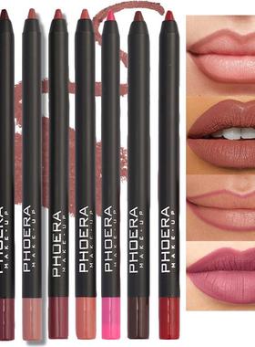12 Color Matte Brown Lip Liner Waproof Long Lasting