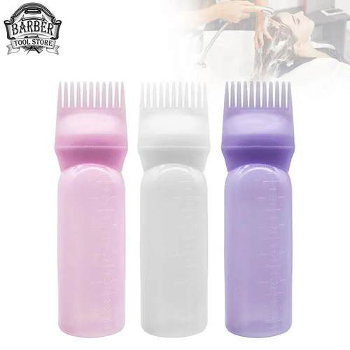 3 Color Salon Hair Oil Applicator Bottle Professional