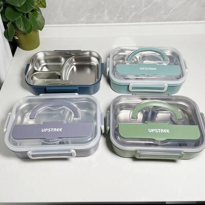 Stainless steel lunch box Portable bento box不锈钢饭餐具盒