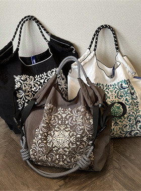 ball cain新款果蔬刺绣环保袋购物袋手提单肩斜挎大容量尼龙布料