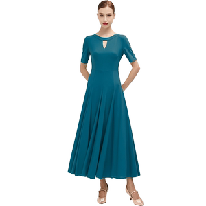 拂琳花影摩登舞练功服女舞蹈舞裙交谊舞连衣裙跳舞华尔兹大摆裙