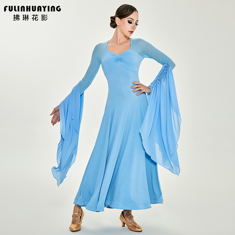 国标舞华尔兹动感飘逸大摆裙