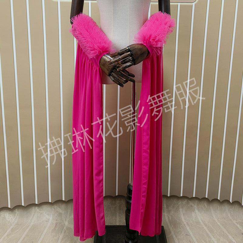 拂琳花影摩登舞演出服手飘袖