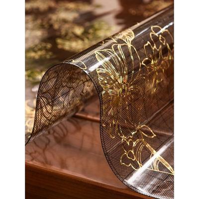 磨砂花纹透明软胶塑料玻璃桌垫写字书桌垫防水电视台面胶垫桌布