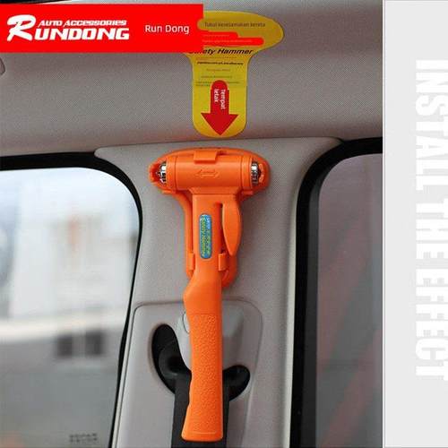 汽车安全锤多功能车载救生锤逃生破窗器客车公交车用带挂架座