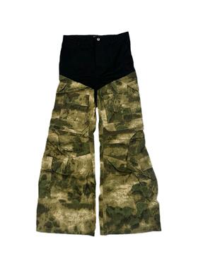 POPPROJECT迷彩拼接CargoPants立体多口袋重磅多裁片廓形工装裤
