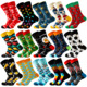 Cotto Socks Happy New Cartoon Mens Novelty Combed Women Sock