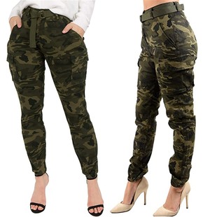 Fitness Leggings Military Army Pants Women Green Camouflage