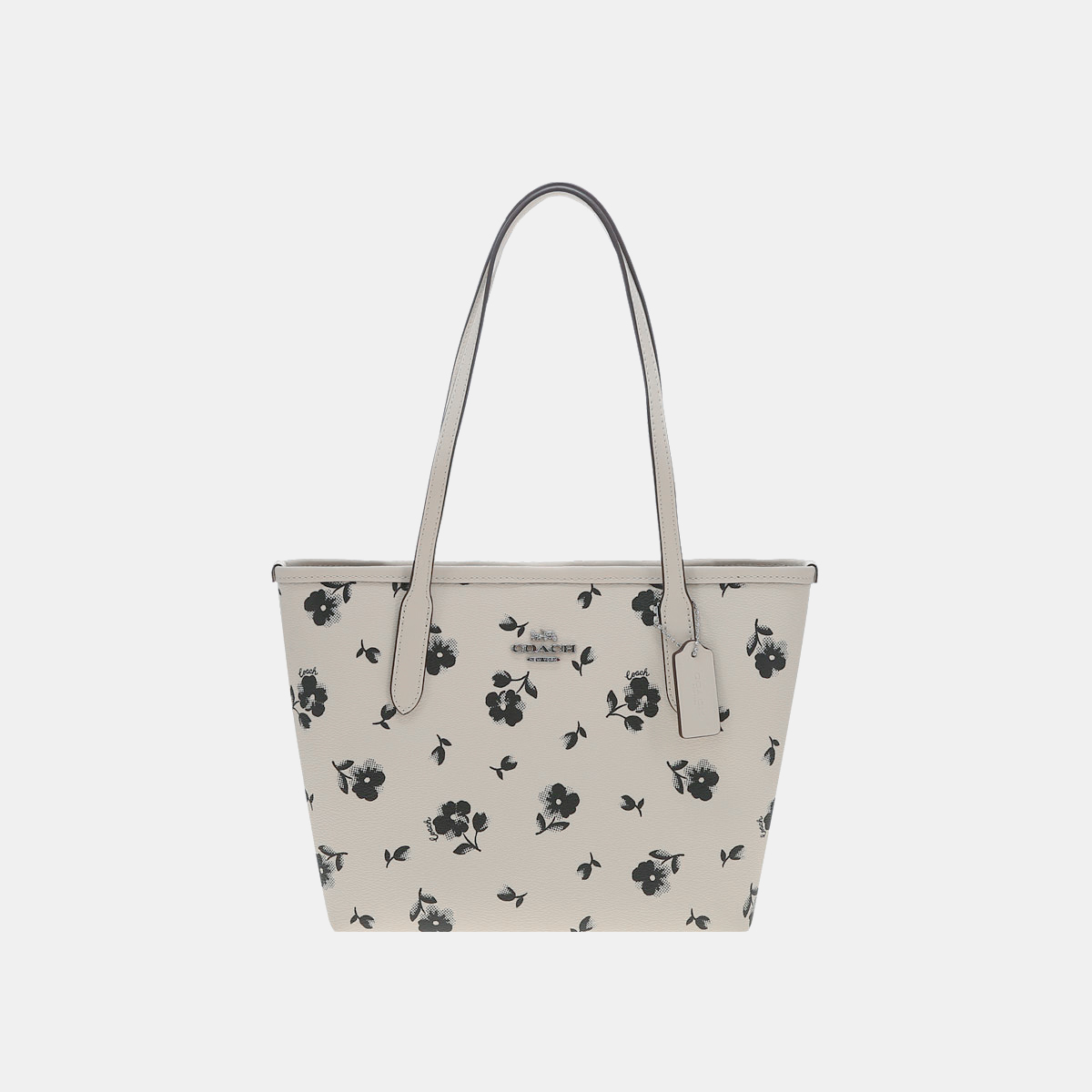 COACH/蔻驰官方 奥莱款Fiona 24女士PVC配皮单肩手提托特包CBL04