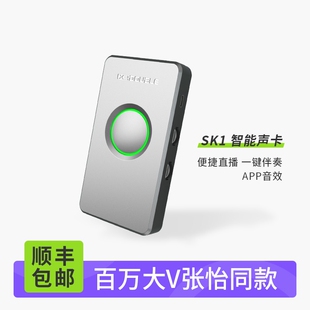 DOUBLE德博声学SK1直播声卡吉他智能弹唱手机内录混音录音电吹管