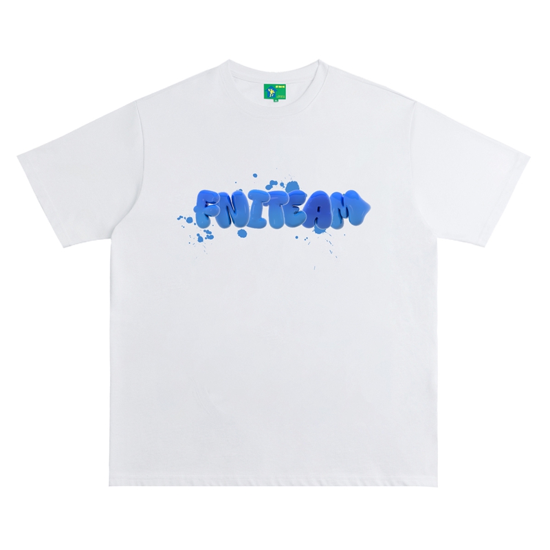 FNI大赖重磅纯棉蓝墨基础款男女同款t恤美式复古短袖上衣24新款