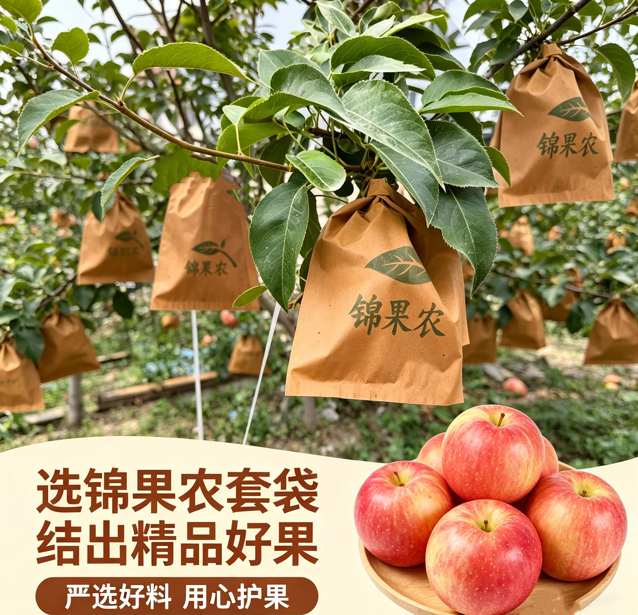 苹果套袋防虫防水纸袋套