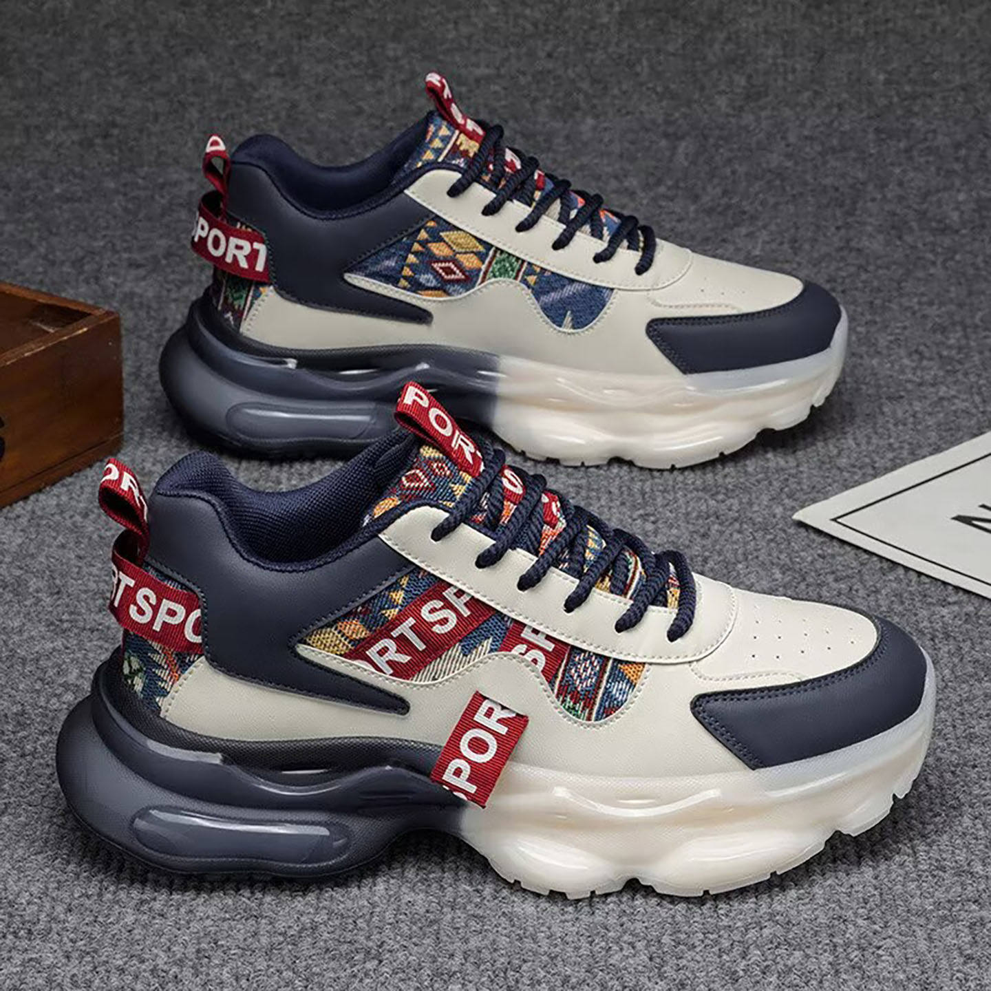 点击率男鞋减震跑步运动鞋男士厚底增高休闲鞋子潮流百搭老爹鞋秋,流行男鞋,老爹鞋,淘宝优惠券,粉丝福利购,淘宝优惠卷