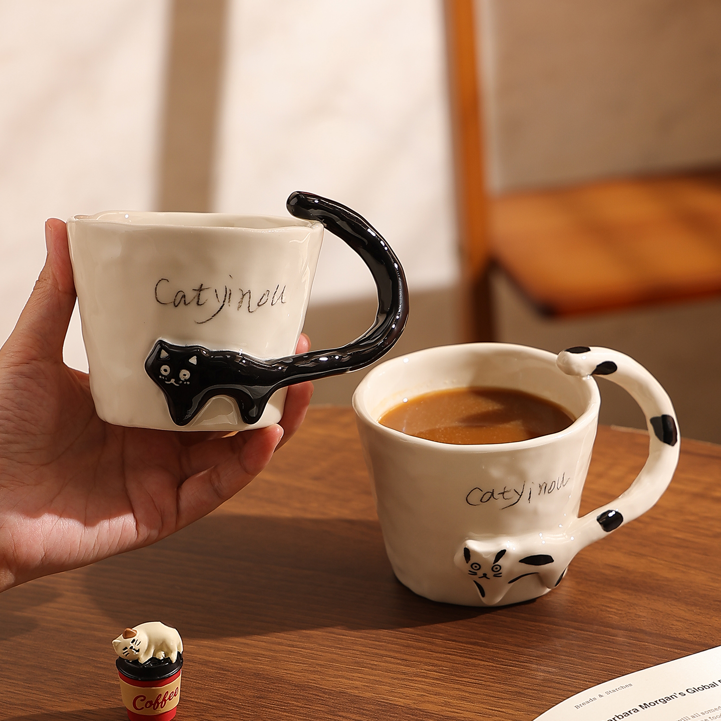 鹿谷川釉下彩马克杯可进洗碗机